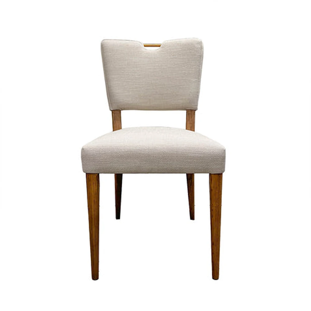 Luella Dining Chair - Sandy Beige/Cool Brown Legs