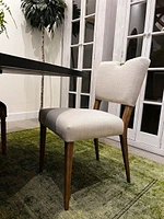 Luella Dining Chair - Sandy Beige/Cool Brown Legs