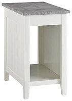 Diamenton Chairside End Table with USB Ports & Outlets