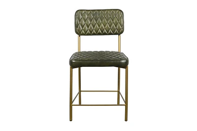 Vega Dining Chair Genuine Leather Seating - Green