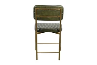 Vega Dining Chair Genuine Leather Seating - Green