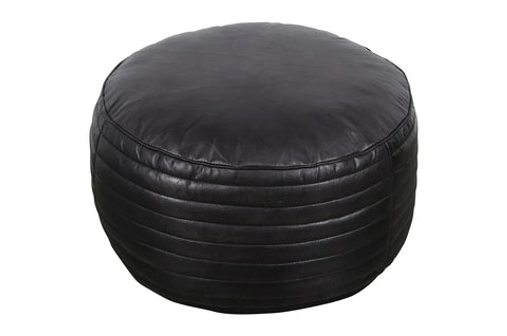 SABIK LEATHER POUF