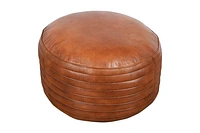 ZETA LEATHER POUF