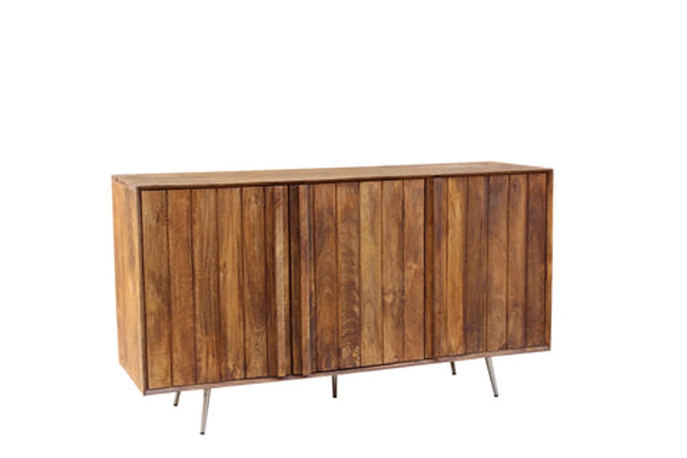 CATHAL Sideboard / Buffet 59" - Mango Wood - Light Brown Metal Legs