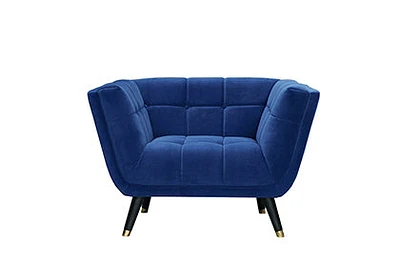 Arca Mid Century Velvet Chair - Navy Blue - Greater Vancouver Furniture