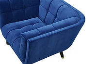 Arca Mid Century Velvet Chair - Navy Blue - Greater Vancouver Furniture