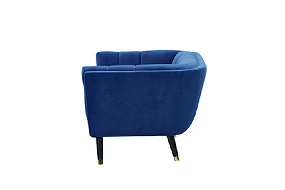 Arca Mid Century Velvet Chair - Navy Blue - Greater Vancouver Furniture