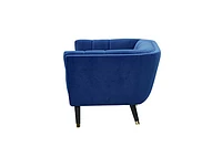 Arca Mid Century Velvet Chair - Navy Blue - Greater Vancouver Furniture