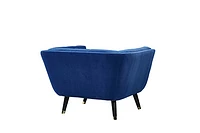 Arca Mid Century Velvet Chair - Navy Blue - Greater Vancouver Furniture