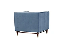 LUIGI Mid Century Velvet Accent Chair -Titanium - Greater Vancouver Furniture