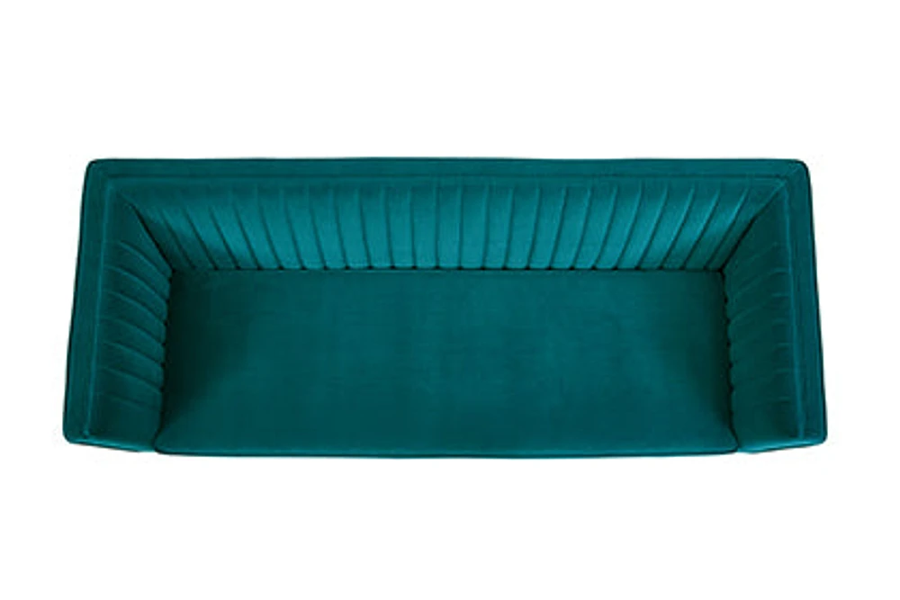 LUIGI Mid Century Velvet Sofa - Emerald Green - Greater Vancouver Furniture