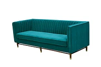 LUIGI Mid Century Velvet Sofa - Emerald Green - Greater Vancouver Furniture