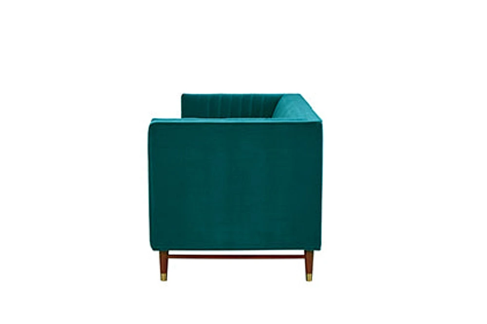 LUIGI Mid Century Velvet Sofa - Emerald Green - Greater Vancouver Furniture