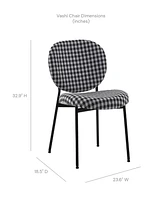 Vashi Dining Chair - Black 'n White Plaid