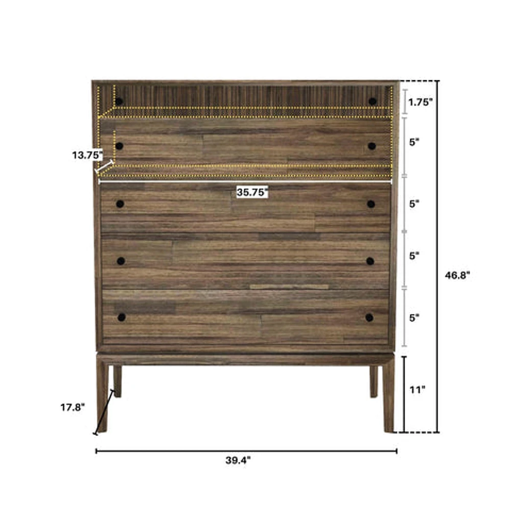 West Chest 5 Drawers