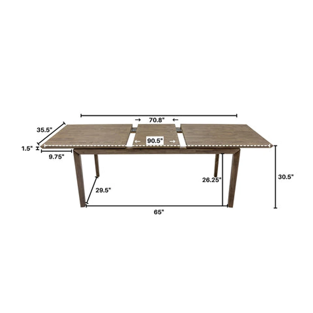 West Extension Dining Table (71"/ 91")