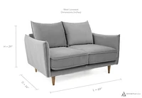 West Loveseat - Grey - Greater Vancouver Furniture