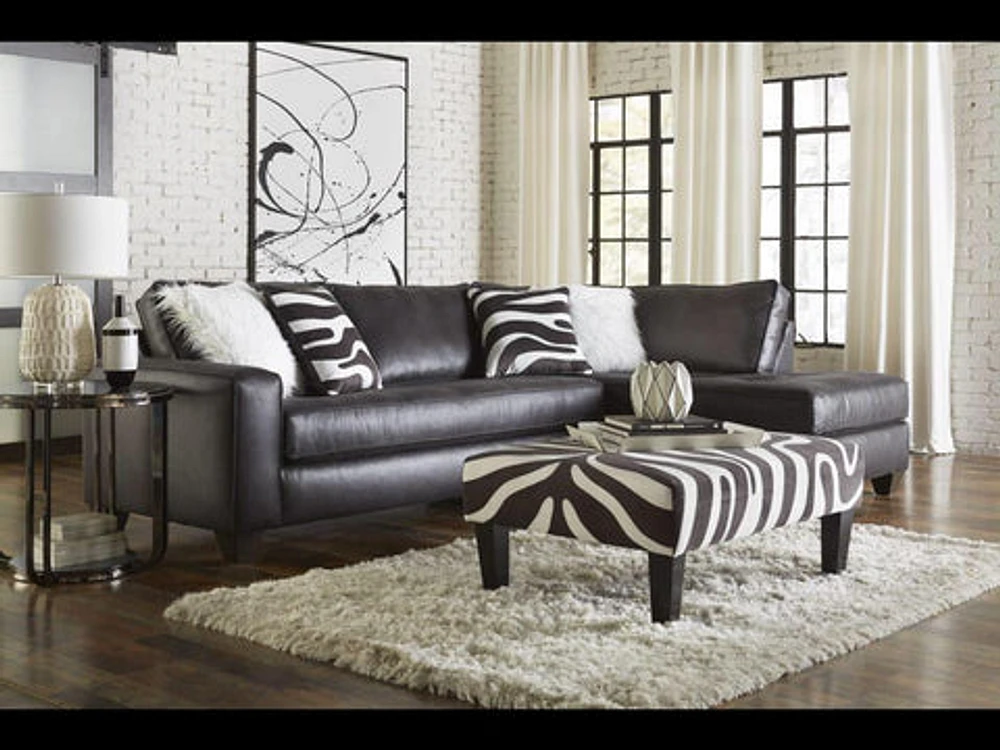 Kenzie RHF Sectional - Black