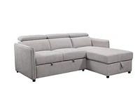 Renato Sleeper Sectional - Right Chaise - Grey