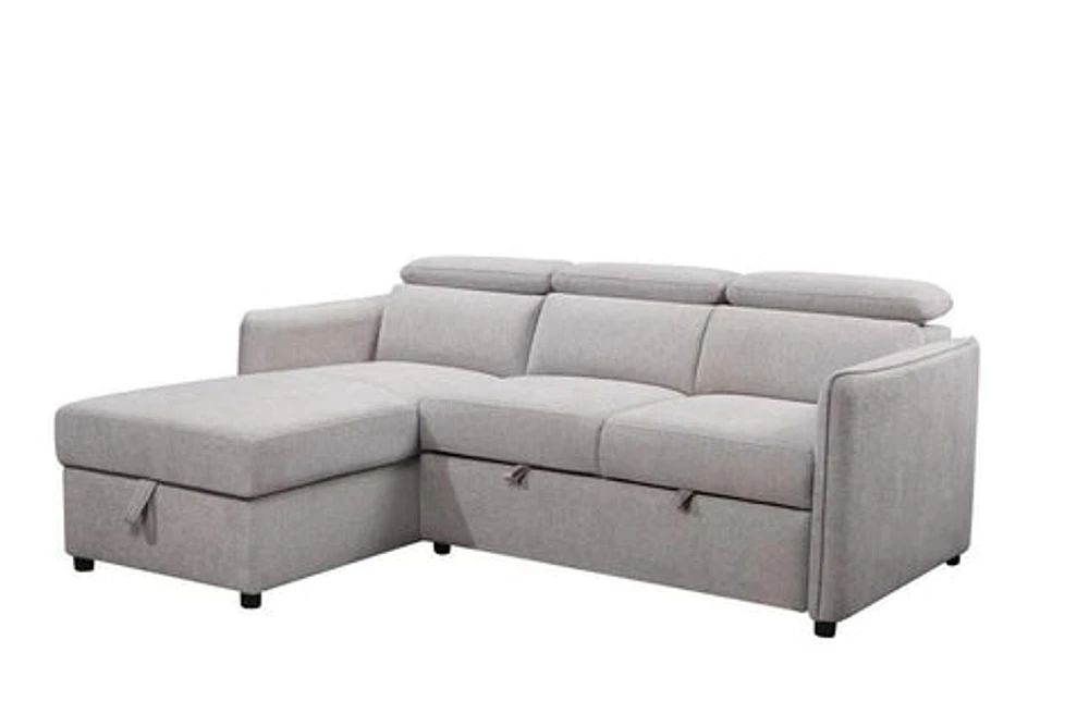 Renato Sleeper Sectional - Left Chaise - Grey