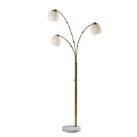 Dante 3 Arm Antique Brass Floor Lamp