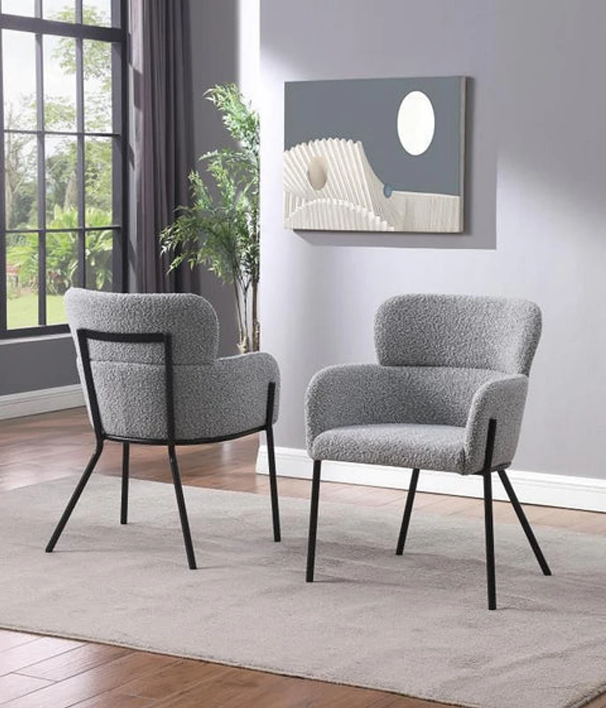 Ethan Boucle' Dining Chair Grey