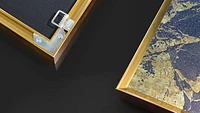 Anther Set of 2 Alloy Matt - Golden Frame Wall Art