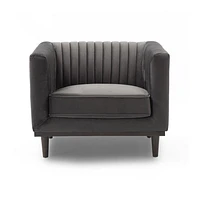 Stella Club Chair - Grey Velvet