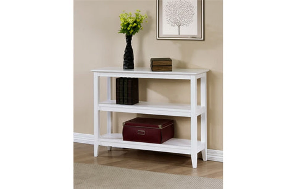 Quadra Low Bookcase - White - B1-Q139-P