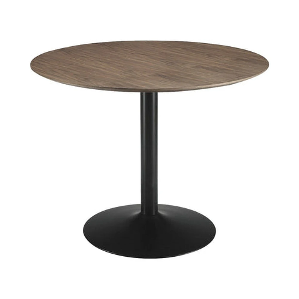 Clora Round Dining Table Walnut And Black 40" - Greater Vancouver Furniture