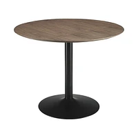 Clora Round Dining Table Walnut And Black 40" - Greater Vancouver Furniture