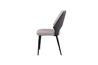 Minas Faux Leather Two-Tone Dining Chair