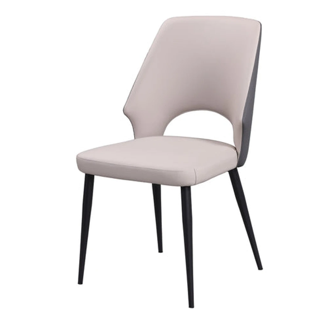 Minas Faux Leather Two-Tone Dining Chair