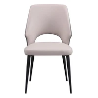 Minas Faux Leather Two-Tone Dining Chair