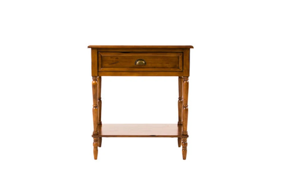 Single Drawer Hall Console Table - Honey