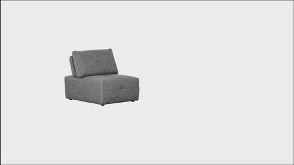 Cantaro Modular Sectional With Chaise 6Pc Allure Dark Grey