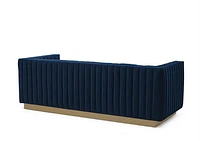 Elba Mid Century Retro Modern Sofa - Velvet Blue