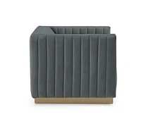 Elba Mid Century Chair - Velvet Grey