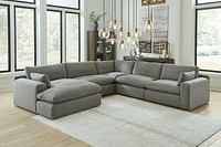 Elyza 5-Piece Sectional with Left Chaise