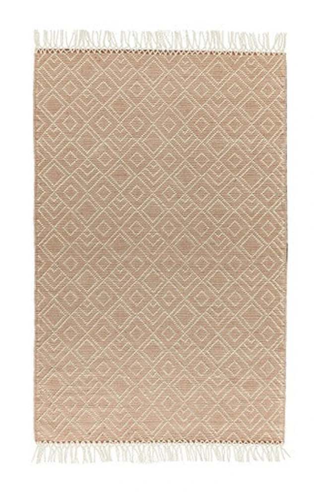 CIMO HAND WOVEN RUG IVORY/RUST