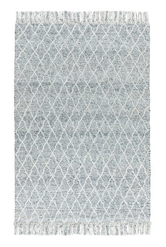 LABIN HAND WOVEN RUG TEAL/SILVER