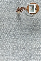 LABIN HAND WOVEN RUG TEAL/SILVER