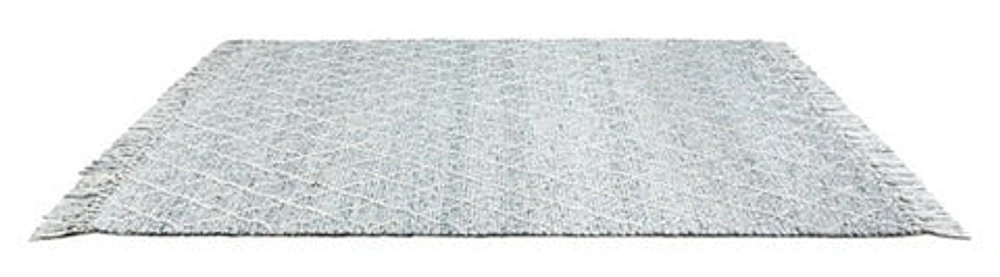 LABIN HAND WOVEN RUG TEAL/SILVER