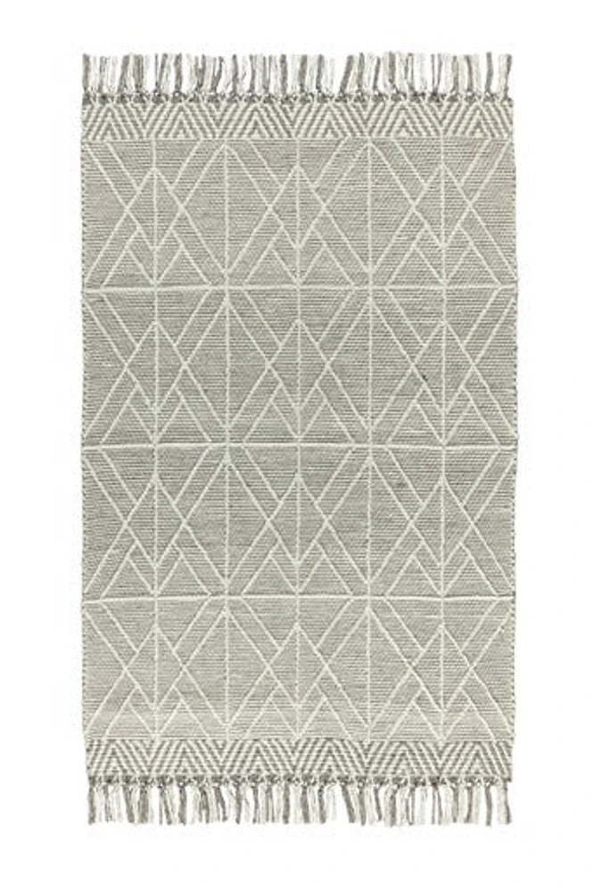 LABIN HAND WOVEN RUG WHITE/GRAY