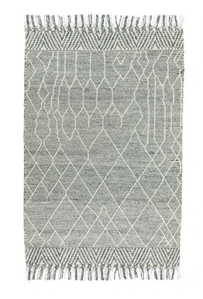 LABIN HAND WOVEN RUG IVORY/CHARCOAL