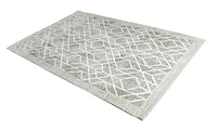 MADON MACHINE WOVEN RUG GREY. IVORY