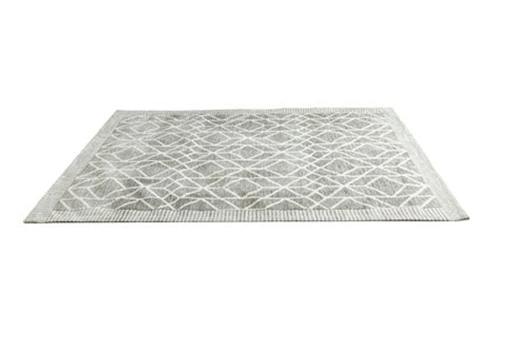 MADON MACHINE WOVEN RUG GREY. IVORY