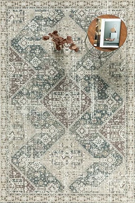 MELENIA MACHINE WOVEN RUG BEIGE/MARINE