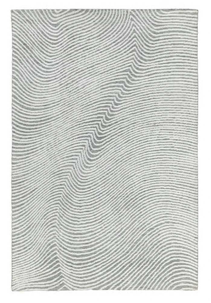 MILTON MACHINE WOVEN RUG IVORY/SILVER