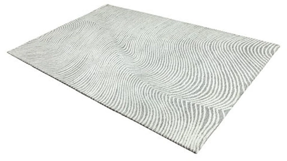 MILTON MACHINE WOVEN RUG IVORY/SILVER